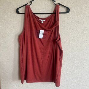 NWT Maurices Asymmetrical Burnt Orange Tank Top Size XL